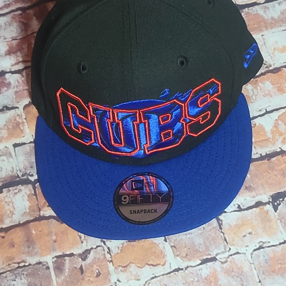 New Era Black and Blue Cubs Snapback Hat